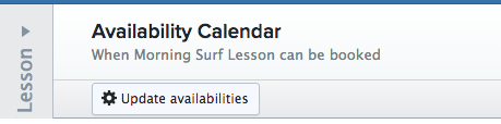 Opening the availability updater