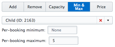 Updating per-booking min and max with the updater
