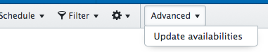Advanced menu