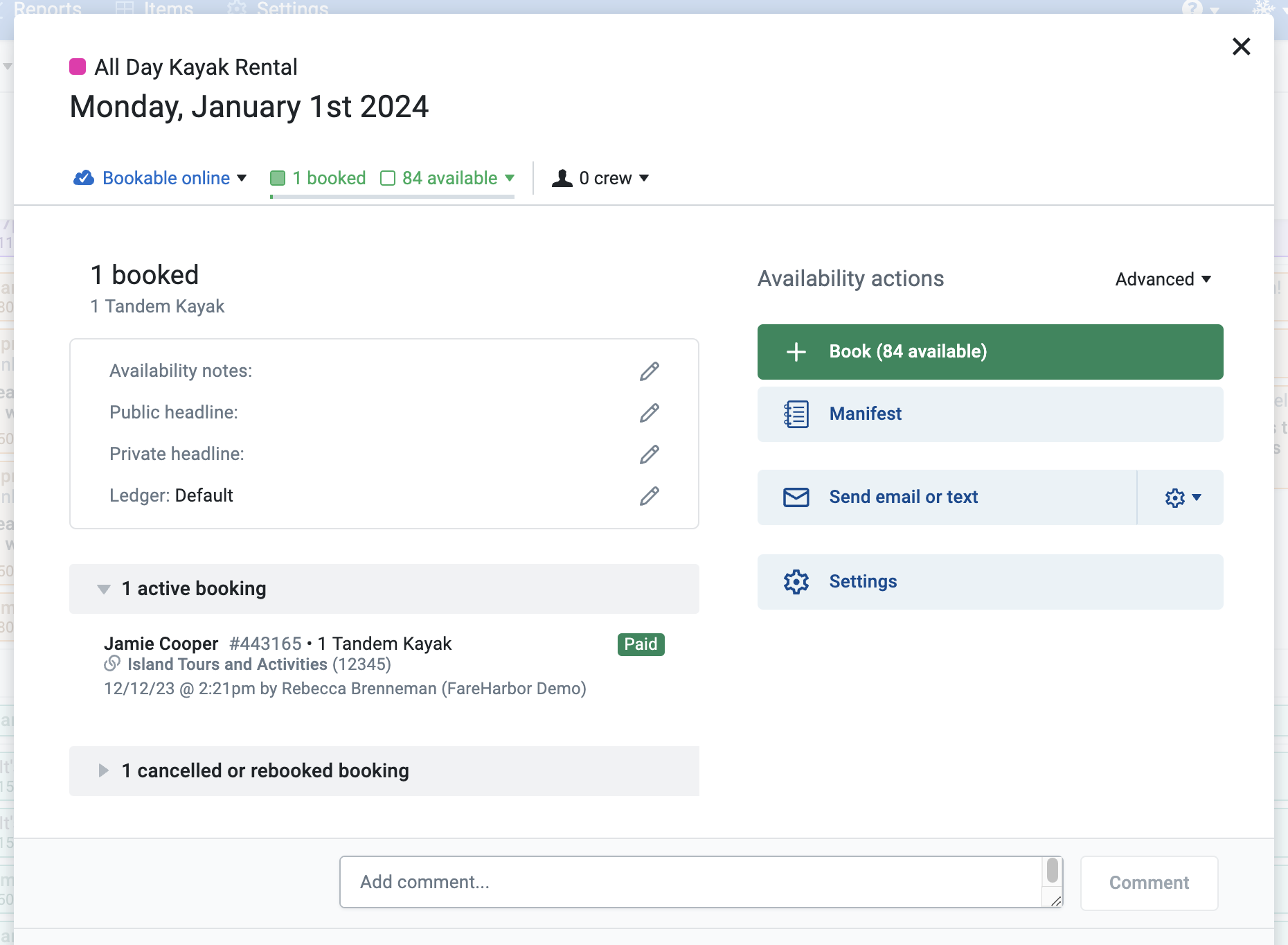 Availability overview