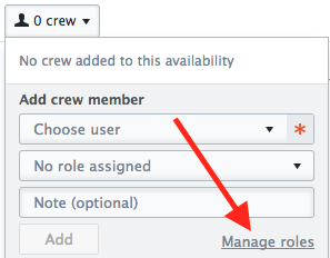Manage roles link