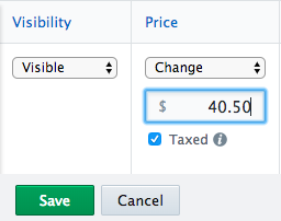 Setting a customer type's price