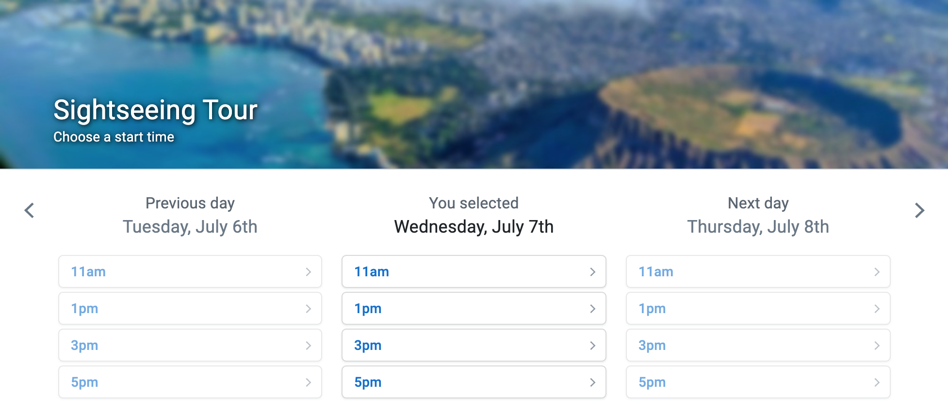 Choosing a start time