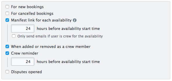 Choose notification settings