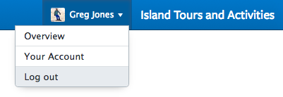 Logging out of FareHarbor