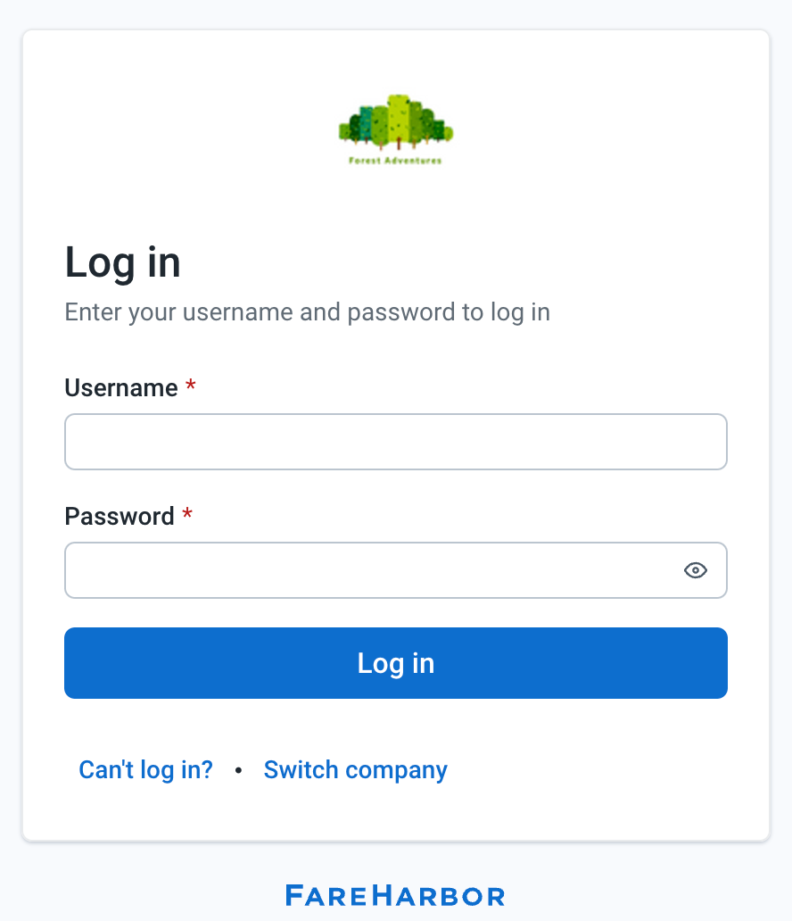Logging into your FareHarbor Dashboard