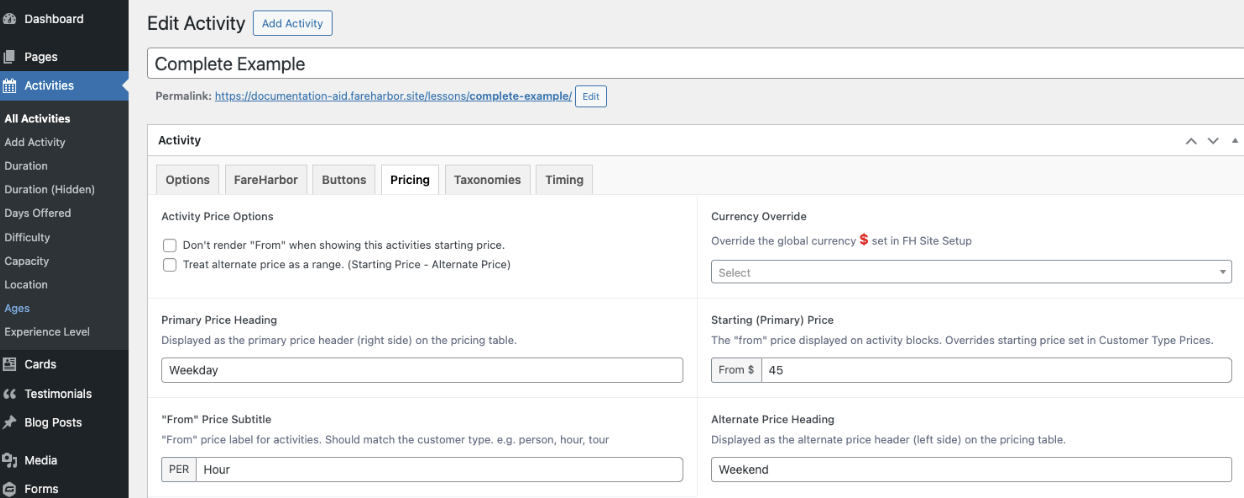 complaete example activity