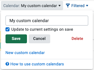 Editing a custom calendar