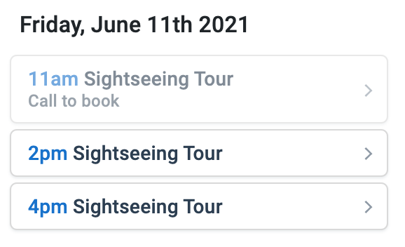 Call to book message